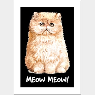 Funny cat Posters and Art